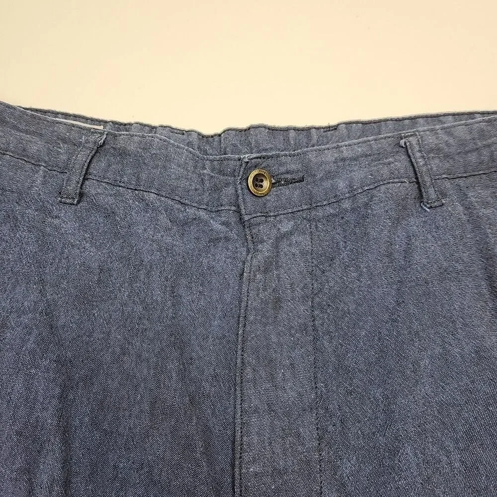 Levi's Cargo Shorts Men Sz 36 Flat Front Blue Textured Chino 11